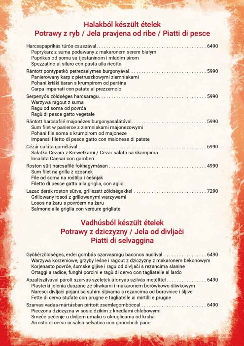 Paprikacsárda - Étlap - téli - Lengyel, Horváth, Olasz